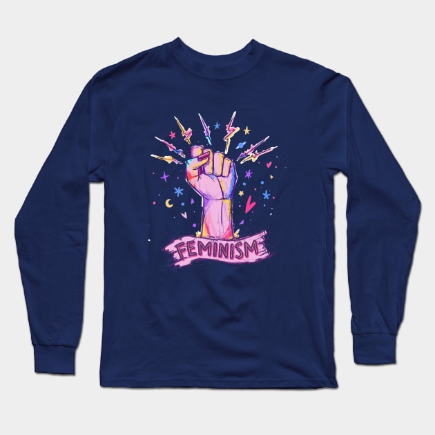 Feminism Long Sleeve T-Shirt by Mako Design 